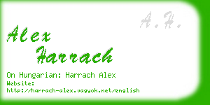 alex harrach business card